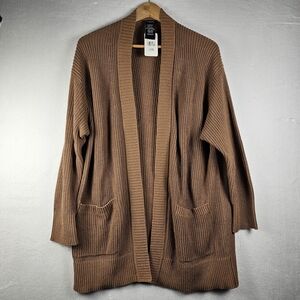 Max & Mia Women's Cotton Cardigan Size XXL Camel Brown